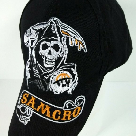 Metal Mulisha SMALL 2Tone T Shirt Helmet Skull + SOA SAMCRO Fear The Reaper Cap - Picture 3 of 11